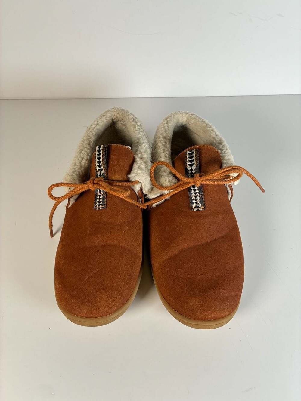 Pendleton Homestead Faux Fur Lined Suede Moccasin Slippers Size 7 - Picture 5 of 10